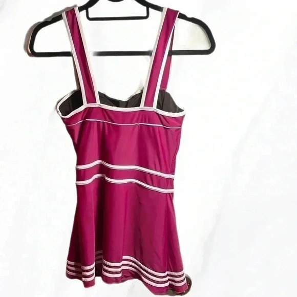 Shore Shapes pink barbie beach slimming all in One Piece Swimsuit Dress Size 10 - Picture 3 of 5
